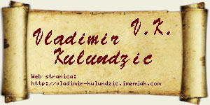 Vladimir Kulundžić vizit kartica